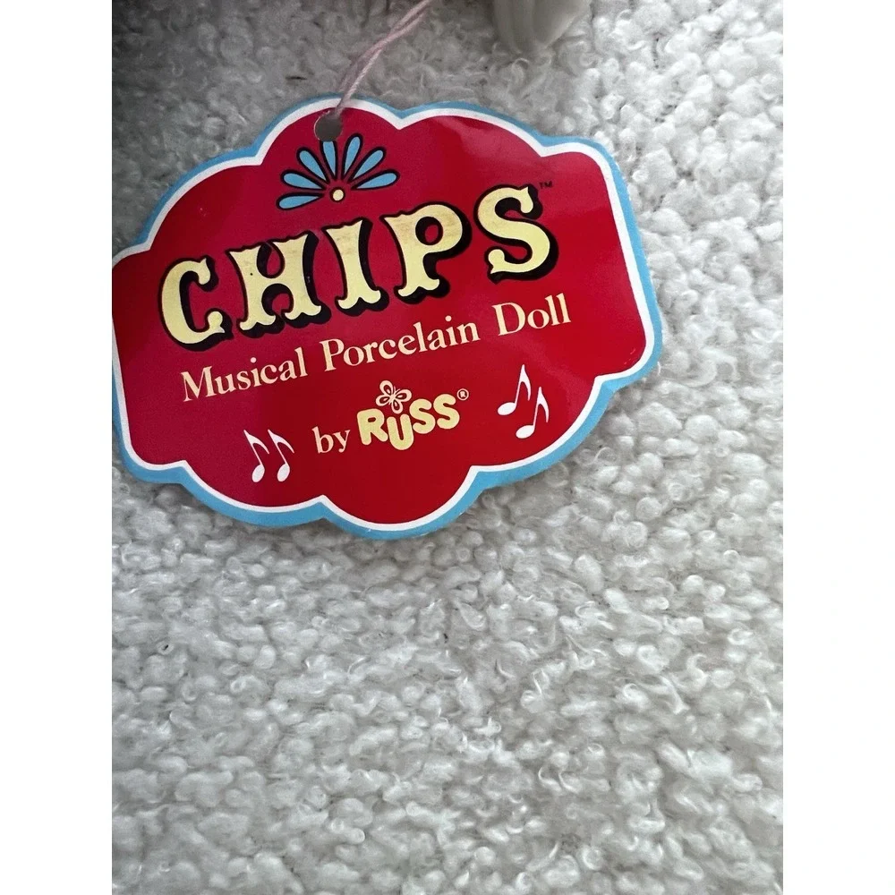 Chips Porcelain‎ Musical Doll By Russ Female Clown With Tag No Box